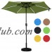 Sundale Outdoor Deluxe Solar Powered LED Stripe Lighted Outdoor Patio Market Umbrella, With Crank, 9Feet   